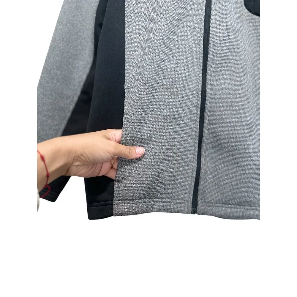 Spyder Raider Polar Tech Jacket Junior Mens XL 18-29 Gray Knit Thermal Outdoors
